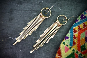 Gold Fringe Earrings That Make a Statement - 18k gold cover