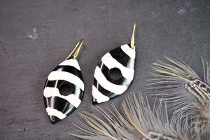 Batik African Shield Earrings