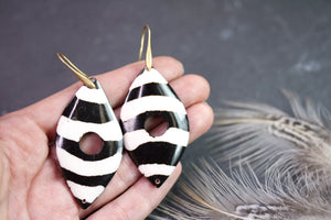Batik African Shield Earrings