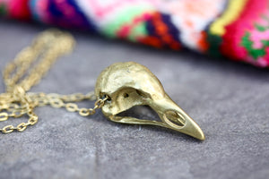 Small Bird Skull Necklace