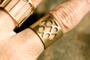 Boho rings - brass