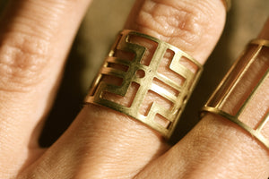 Boho rings - brass