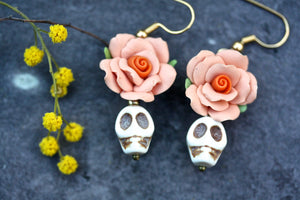 Day of the Dead Earrings - Pink