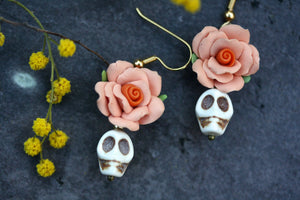 Day of the Dead Earrings - Pink