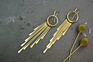 Fringe Brass Earrings