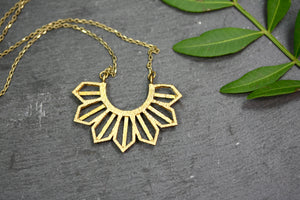 Brass Sun Necklace