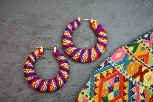 Peruvian Textile Hoops - Rainbow