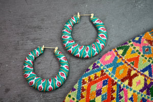 Peruvian Textile Hoops - Turquoise