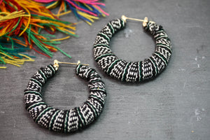 Peruvian Textile Hoops - Black and White