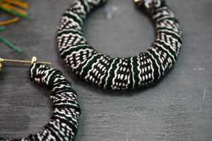 Peruvian Textile Hoops - Black and White