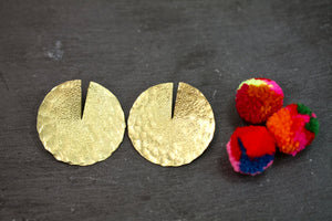 Geometric Brass earrings - Large