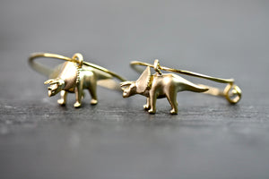 Triceratops Earrings