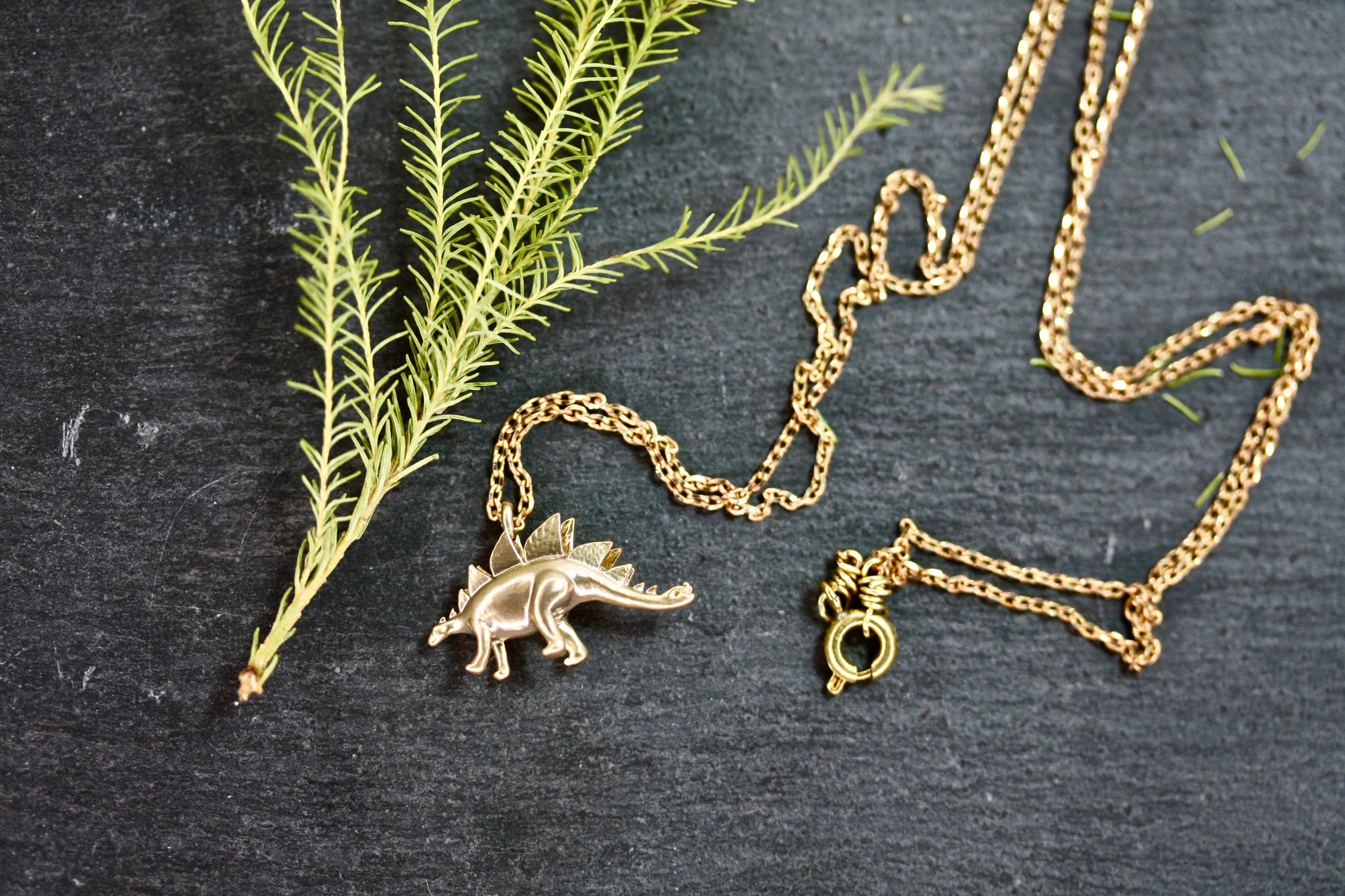 Brontosaurus Dinosaur Charm Necklace - Gold Finished Dinosaur Jewelry –  Mark Poulin Jewelry